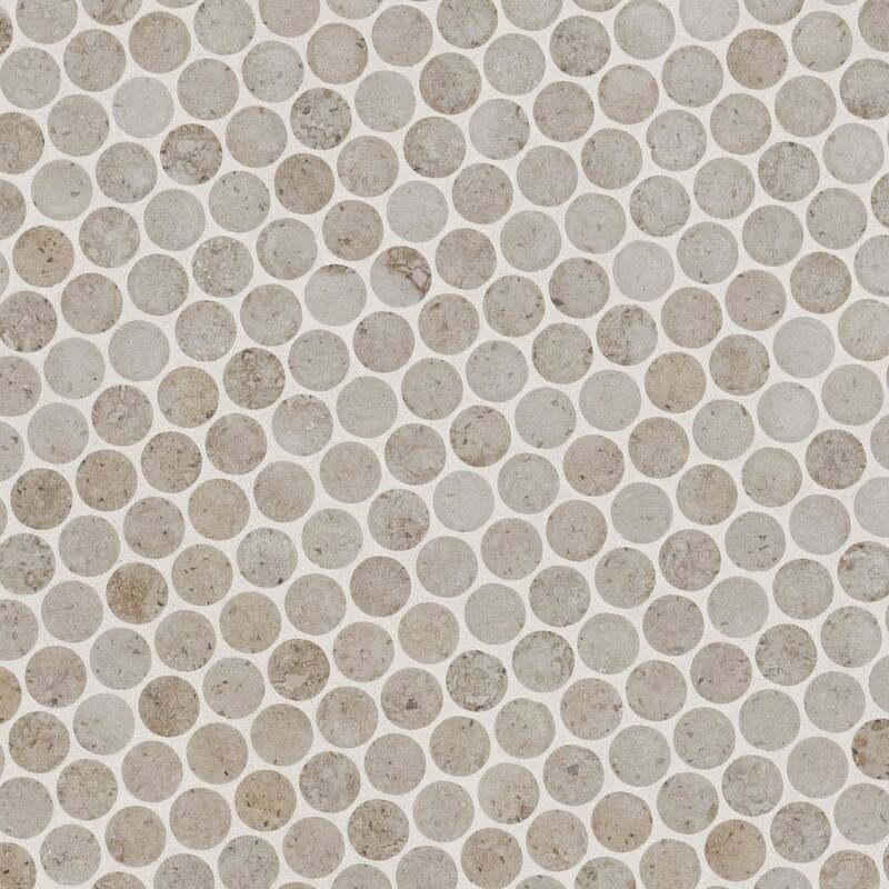 Ackland AKM-P-13X11RDM-CA 11" x 11" Porcelain Penny Floor and Wall - Calico