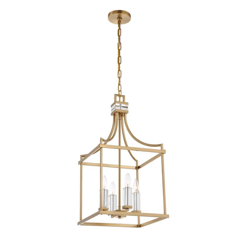 Uttermost Montreal 4 Light Brass Lantern Pendant - 13.875"W x 13.875"D x 27.75"H