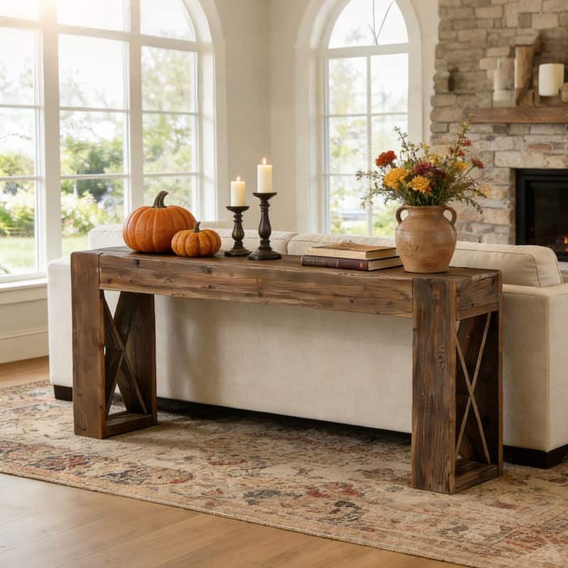 Solid Wood Console Table for Living Room