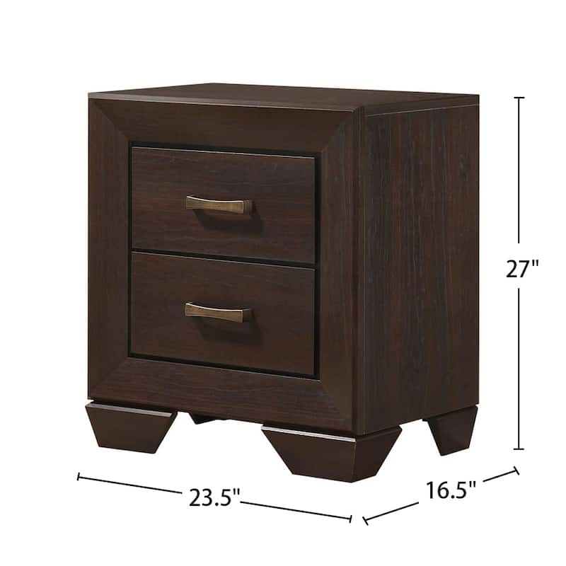 MDF Nightstand with 2 Drawers