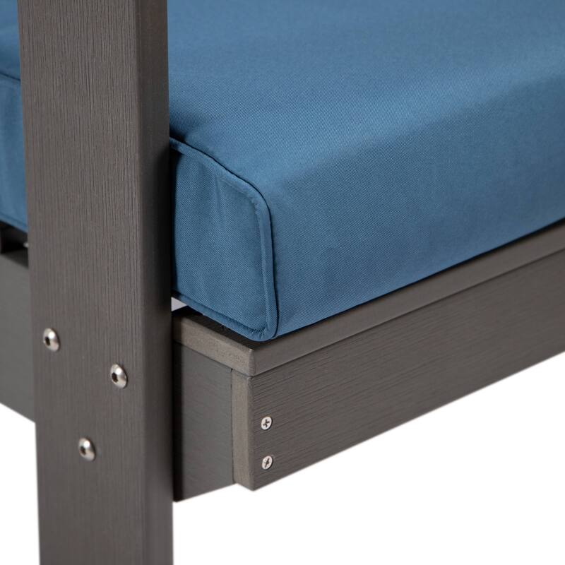 Alpine Modern Outdoor Upholstered Accent Chair - Lounge Armchair with Removable Cushions for Living Room