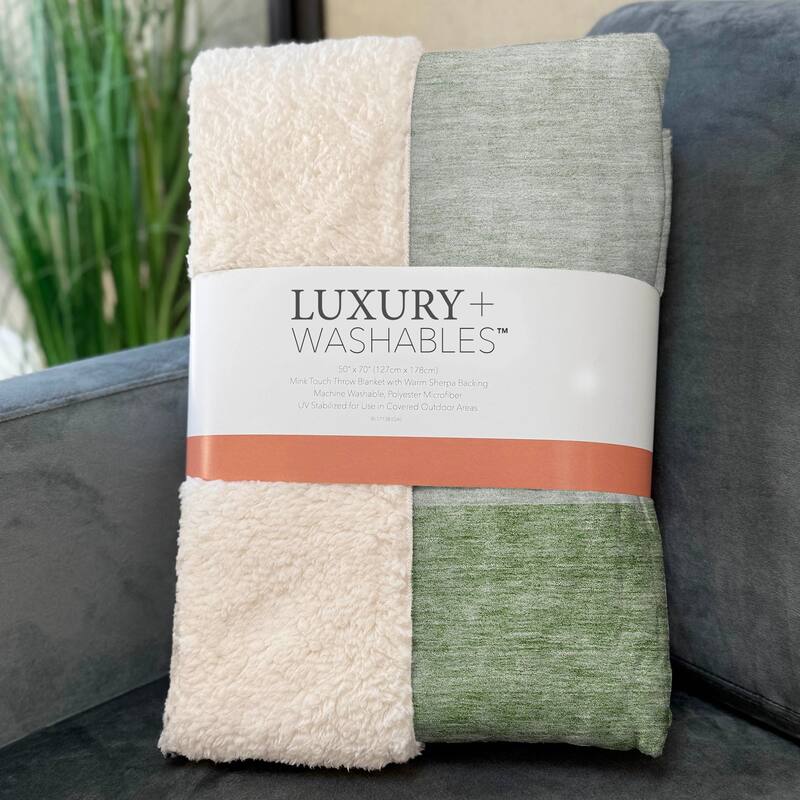 Premium Machine Washable Floral Sherpa Throw Blanket