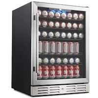 Kalamera KRC-150BV 175 Can Beverage Cooler Refrigerator 24" Built-in Single Zone Touch Control with Stainless Steel Door