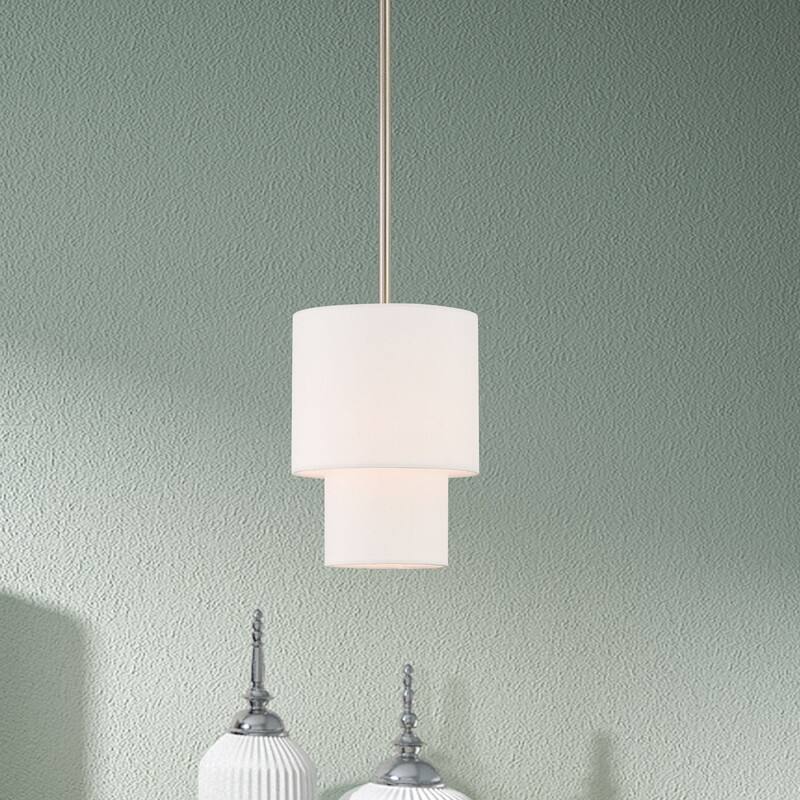Livex Lighting 1-light Mini Pendant, 51040-91 - 7" DIA 18" - 48" ADJ H