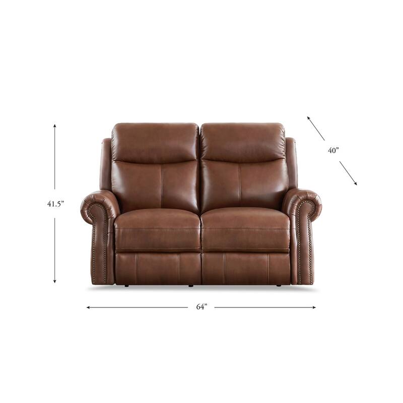 Hydeline Royce Zero Gravity Power Recline and Headrest Top Grain Leather Loveseat
