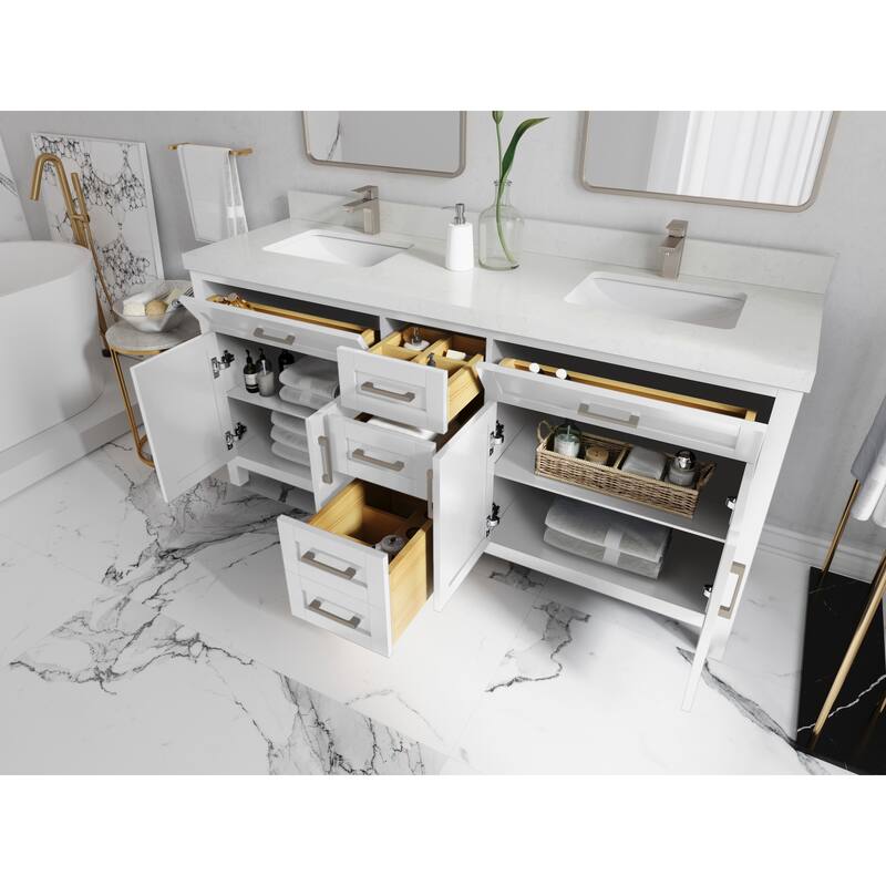 Willow Collections 72 in. W x 22 in. D Double Sink Bathroom Vanity with Countertop