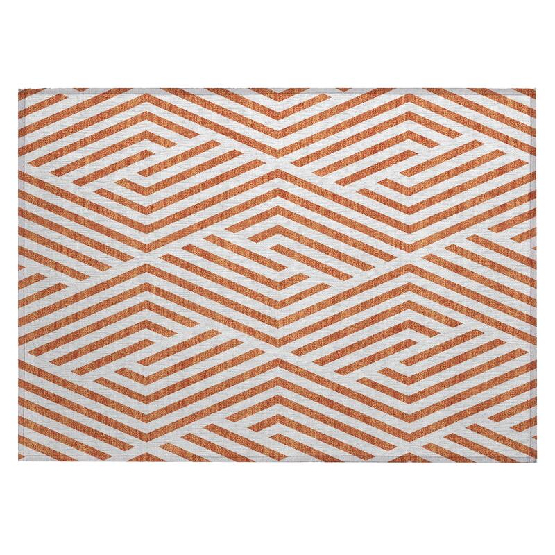Mave Abstract Shapes Weather Resistant Classic Meets Modern Outdoor Rug
