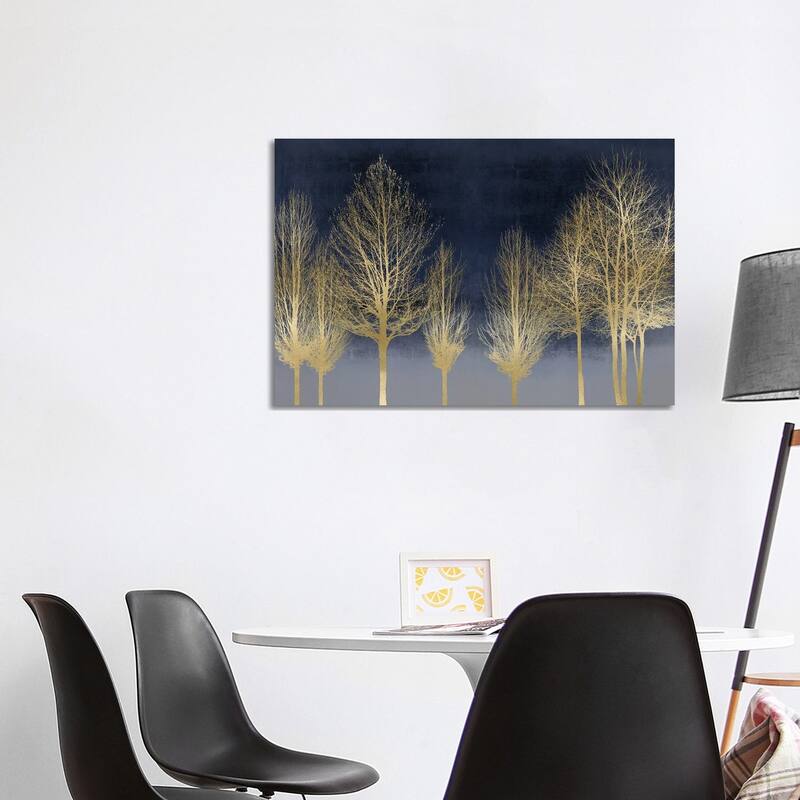 iCanvas "Gold Forest On Blue" by Kate Bennett Canvas Print - 26x40x1.5