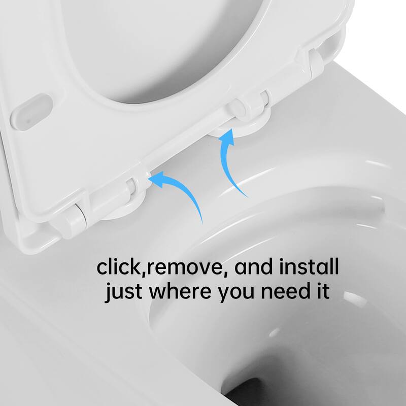Elongated One-Piece Toilet with Soft-Close Seat