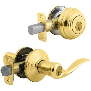 Kwikset Tustin SmartKey Single Cylinder Leverset and Deadbolt Combo