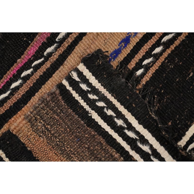 Hand Woven Oriental 100% Wool Carpet Southwestern Tribal Multi-Colored Kilim Area Rug - 7' 3'' X 5' 10''