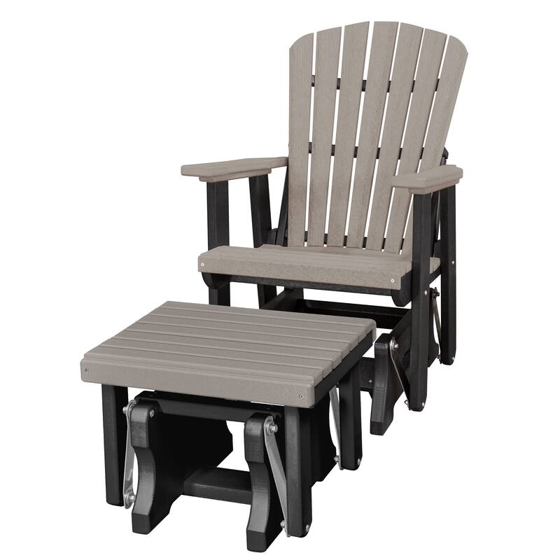American Furniture Classics Fan Back Glider and Ottoman Glider, Made in the USA