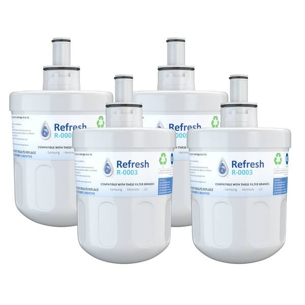 Shop Replacement Water Filter For Samsung Rfg238aars Refrigerator Water Filter By Refresh 4 Pack White Overstock 21461866