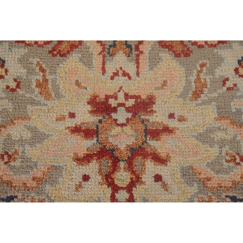 Floral Heriz Serapi Oriental Octagon Area Rug Wool Carpet - 6'0"x 5'11"