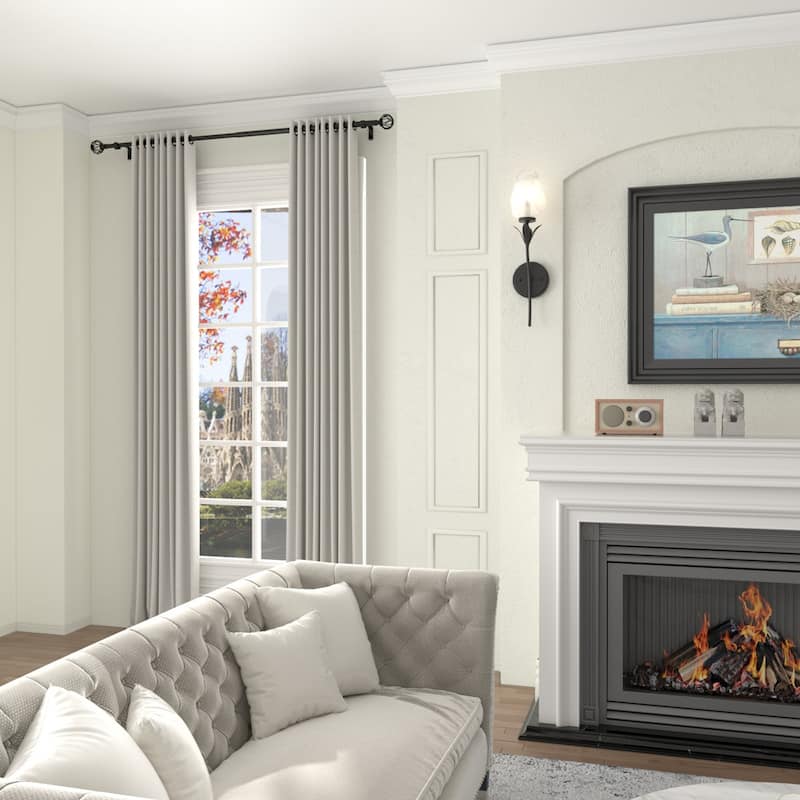 Acroma Adjustable Single Curtain Rod Overall Width X 0.75" Diameter