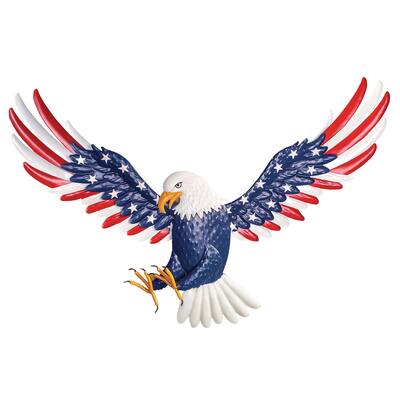 Patriotic Eagle Metal Wall Art