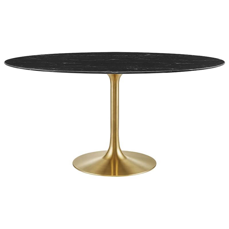 Lippa Oval Artificial Marble Dining Table