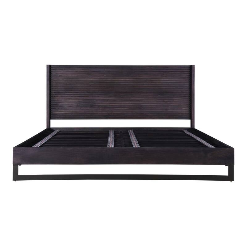 King Bed Modern Upholstered Platform Bed with Storage - Wooden King Size Bed Frame