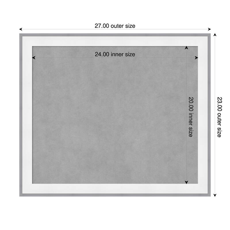 Amanti Art Maya Espresso Silver Framed - 27 x 23 in - Maya White Silver