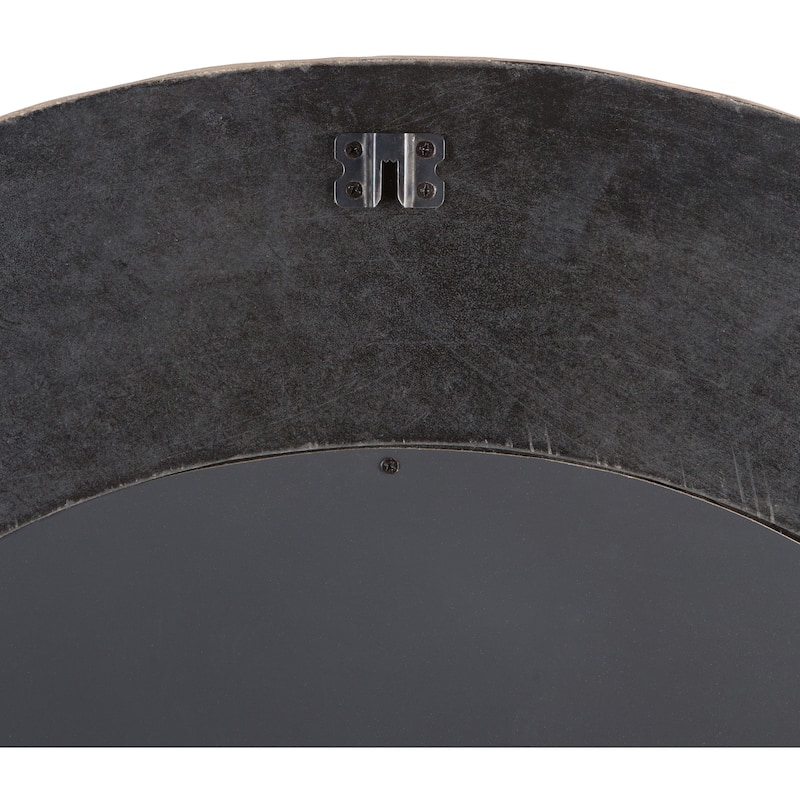 Jolie Distressed Farmhouse Round Mirror - 28"H x 28"W