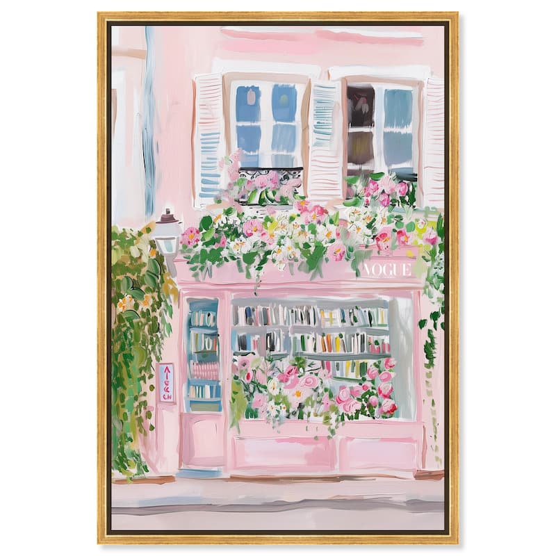 Little Magazine Store Canvas by Art Remedy - Gold - 36" x 54"