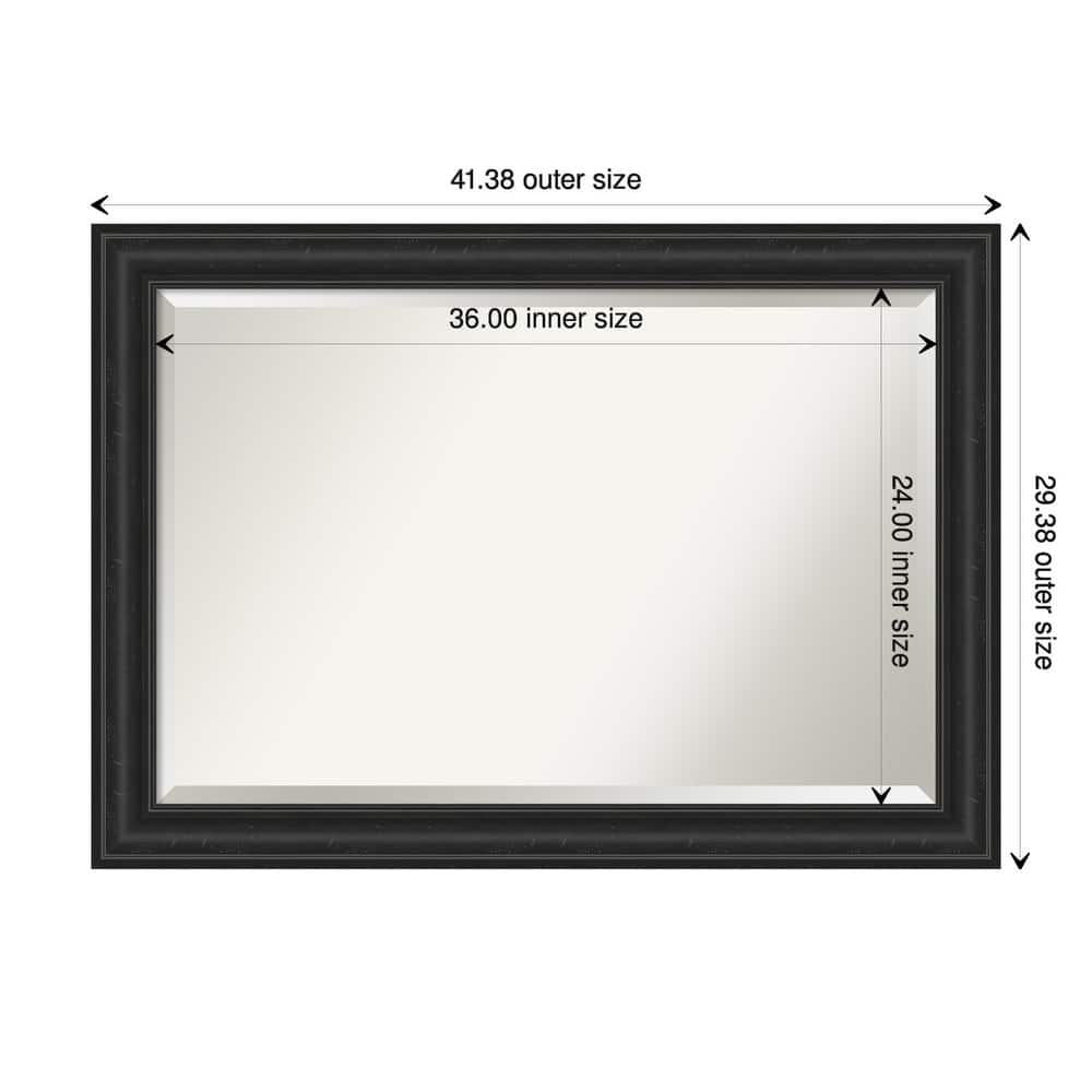 Beveled Wall Mirror - Shipwreck Black Frame