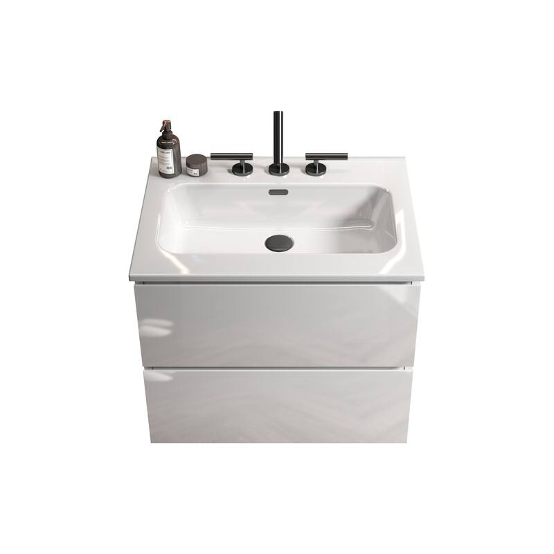 GDFStudio - Coralie Modern Floating Bathroom Vanity with Integrated Ceramic Sink and Soft-Close Storage