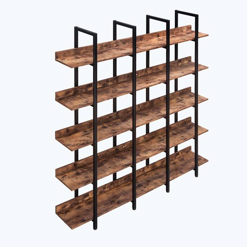 5 Tier Bookcase Home Office Open Bookshelf
