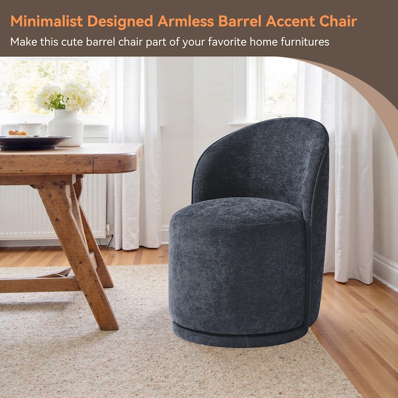 23" W Upholstered Swivel Side Chair for Dining Room, Balcony, Parlour