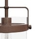 preview thumbnail 7 of 10, Hunter Karloff Clear Glass Bell-Shaped Pendant - Kitchen Island, Dining Room, Entry - Modern Farmhouse, Rustic, Industrial