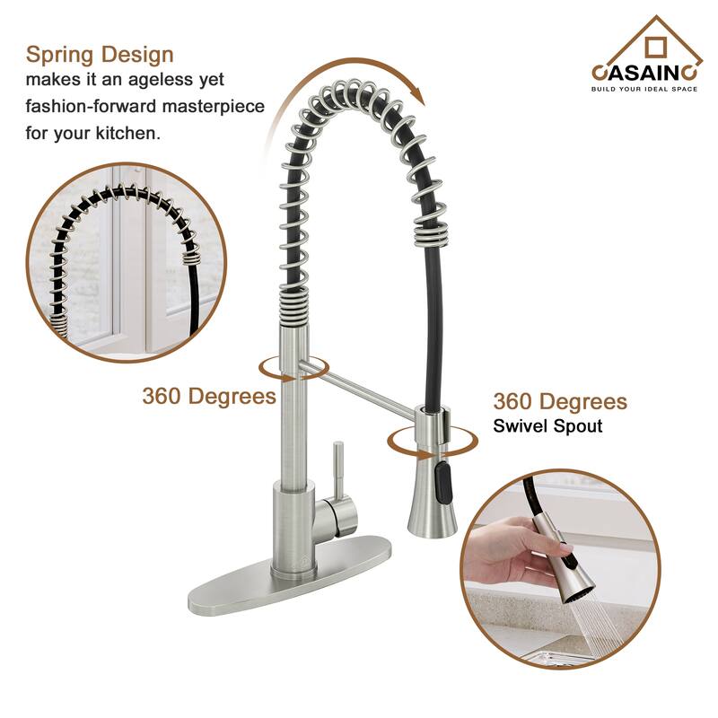 All-in-One Striped Design Reversible Installation Single Bowl Farmhouse/Apron-Front Fireclay Kitchen Sink with Kitchen Faucet