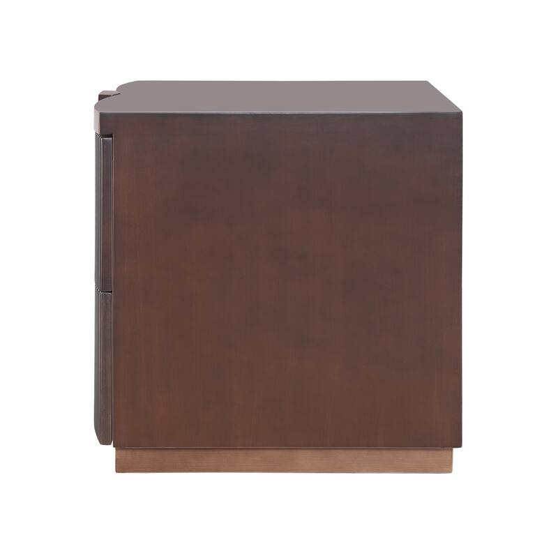 Christopher Knight Home - Lunera Modern Storage Nightstand with Fluted Design and Heavy Duty Base