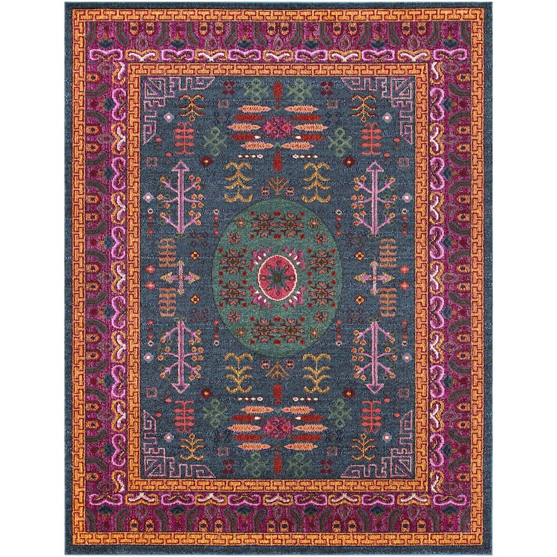 Livabliss Anika Persian Boho Blue Area Rug
