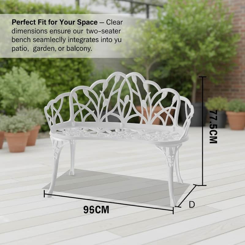 Sleek Aluminum Outdoor Loveseat for Modern Patios