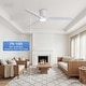 preview thumbnail 63 of 69, Sofucor 52Inch Low Profile Flush Mount Ceiling Fan with LED Light,3‑Blade Quiet Light Combo for Bedroom Kitchen Living Room