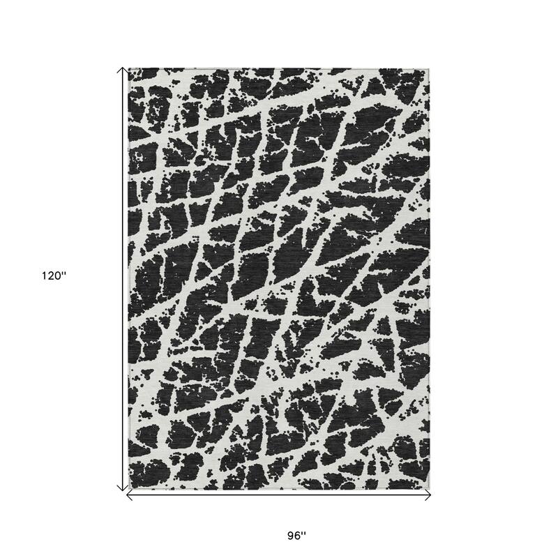 Allomi Unique Abstract Weather Resistant Timeless Fusion Outdoor Rug