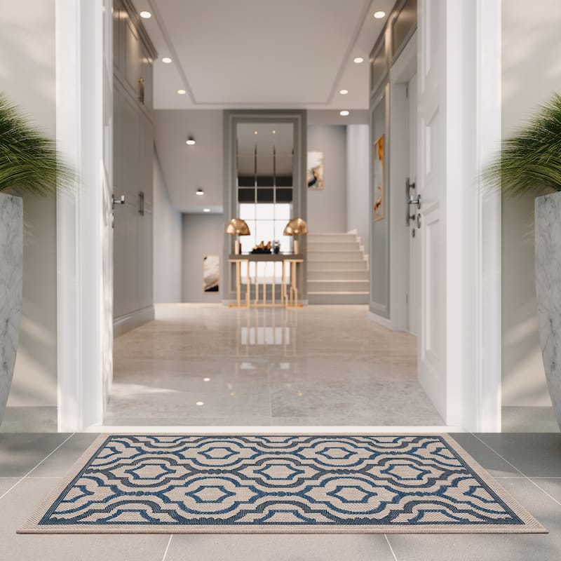 SAFAVIEH Courtyard Annmarie Indoor/ Outdoor Waterproof Patio Backyard Rug