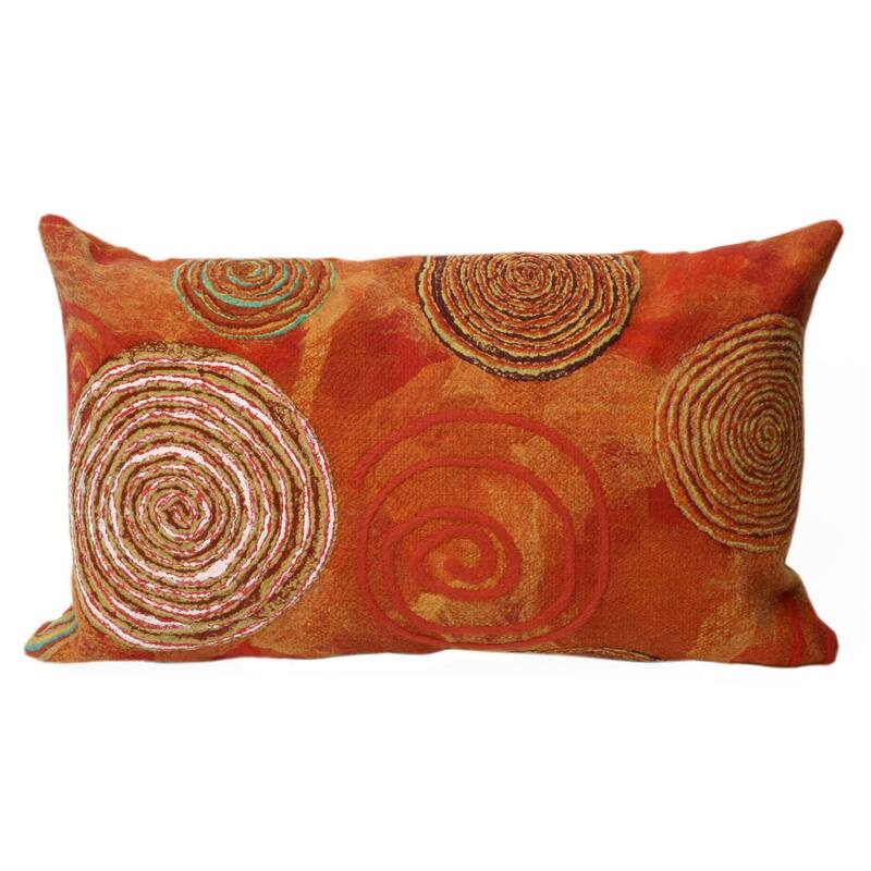 Liora Manne Visions III Graffiti Swirl Indoor/Outdoor Pillow Warm 12"X20"