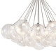 preview thumbnail 9 of 13, Contemporary Dimmable LED Cluster Glass Globe Chandelier - Chrome