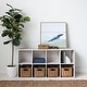 preview thumbnail 11 of 13, Signature Design by Ashley Paxberry Woodgrain Cube Organizer 23.74" W x 11.81" D x 47.05" H - White 