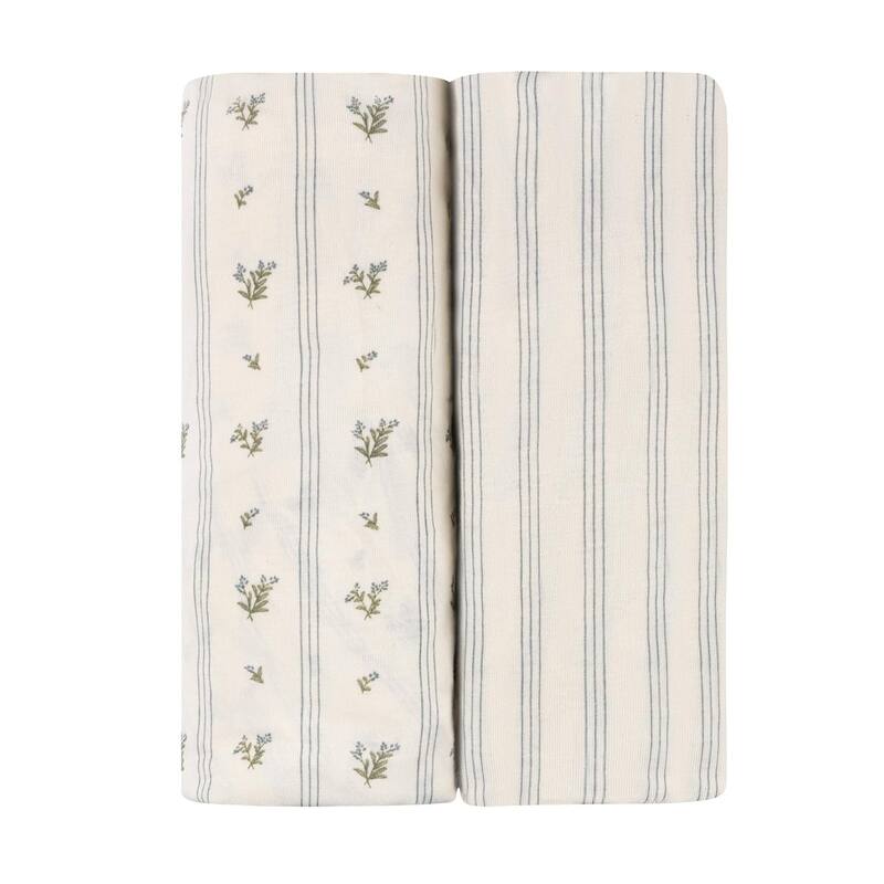 Ely's & Co. Baby Fitted Changing Pad Cover - Cradle Sheet Set - 2 Pack - 32" x 16"