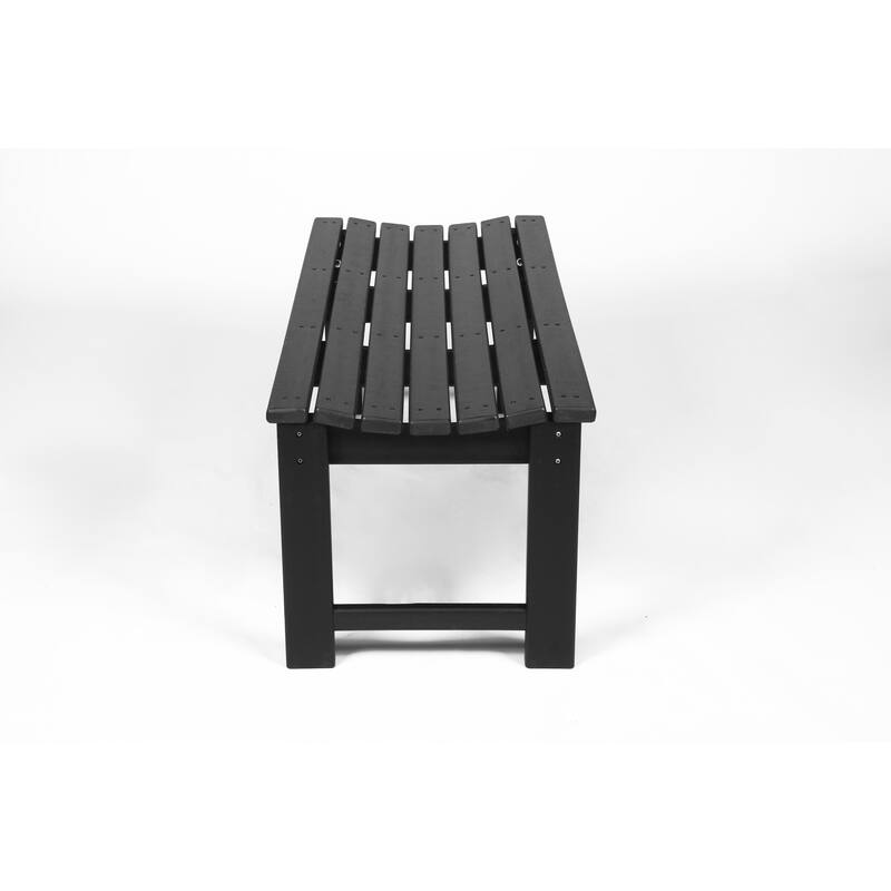 Backless Hdpe Adirondack Bench With Wood Texture (Excluding the table)