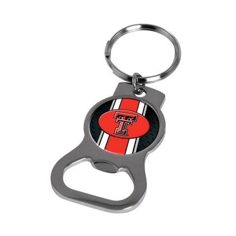 NCAA Texas Tech Silver-Tone Bottle Opener Key Ring By Rico Industries