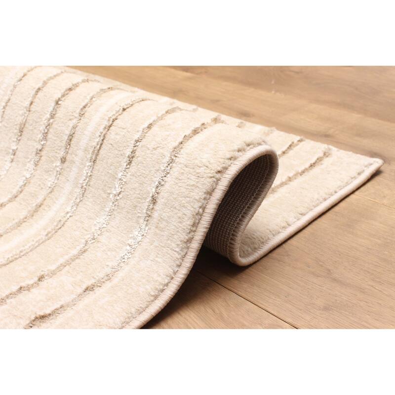 ECARPETGALLERY Machine Made Blythe Beige Area Rug