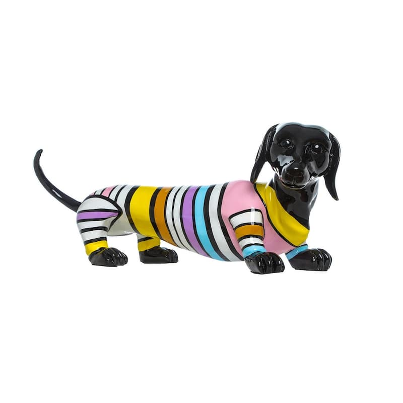 Interior Illusions Plus stripe Dachshund Dog - 19" long