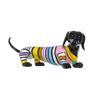 Interior Illusions Plus stripe Dachshund Dog - 19" long