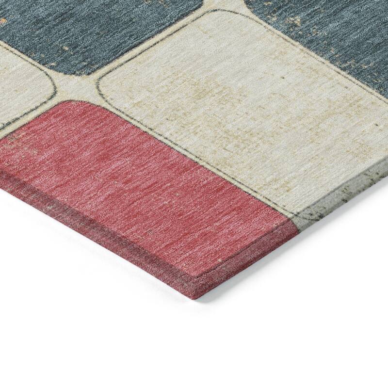 HomeRoots Geometric Transitional Rectangle Outdoor Rug