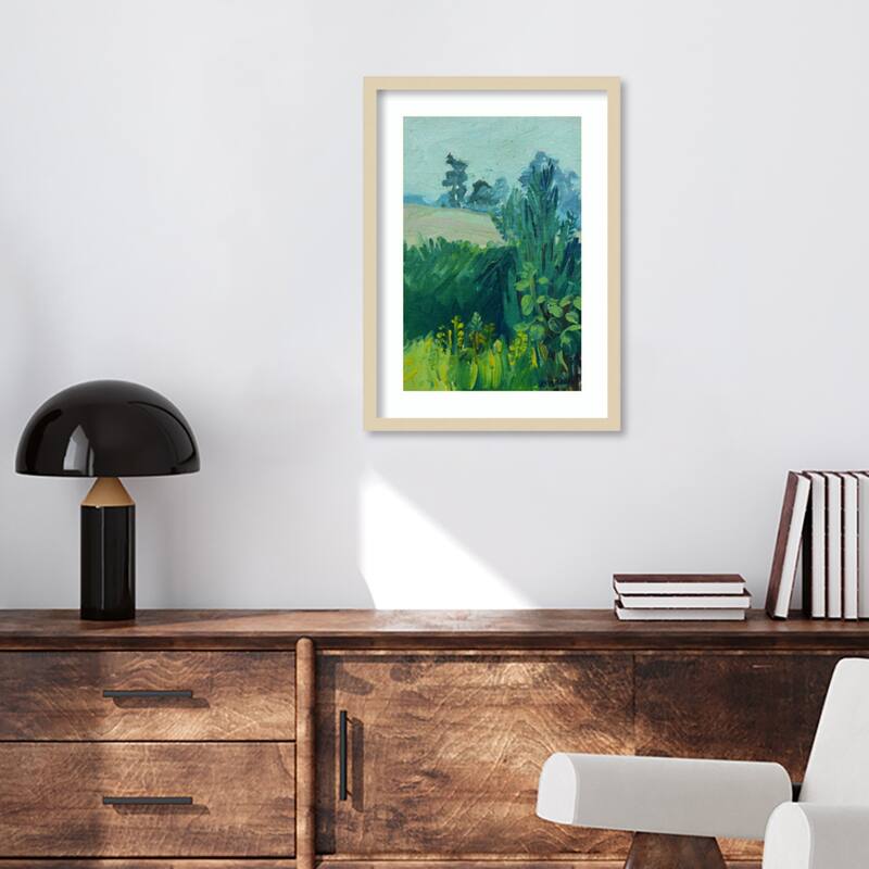 Black Dog by David Mcconochie Wood Framed Wall Art Print