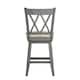 Eleanor Double X Back Wood Swivel Bar Stool by iNSPIRE Q Classic