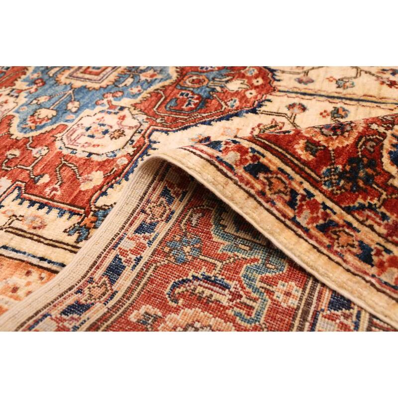 ECARPETGALLERY Hand-knotted Aryana Ivory Wool Rug - 5'8 x 7'10